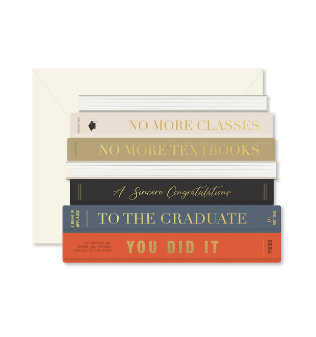 Graduation Books die-cut Greeting Card