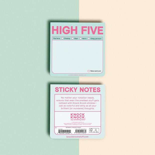 High Five Sticky Notes