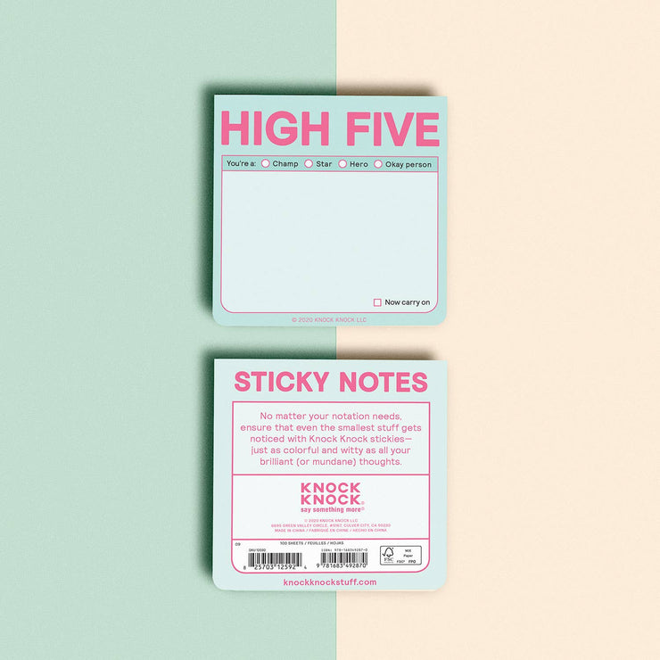 High Five Sticky Notes