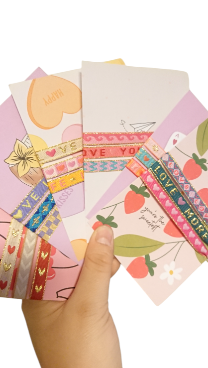Bracelet Text Ribbon Greeting Card Cards