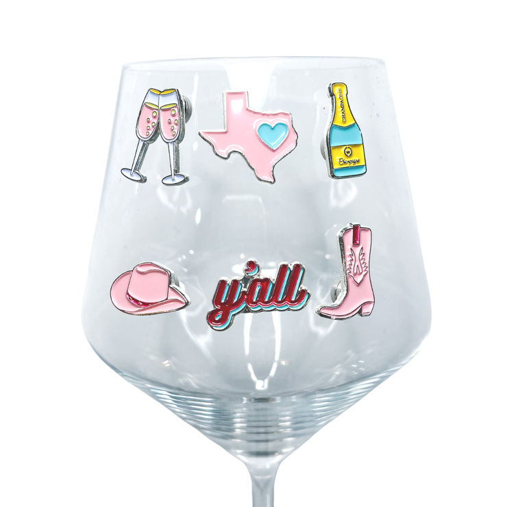 We <3 Texas Cheers Charms, Set of 6