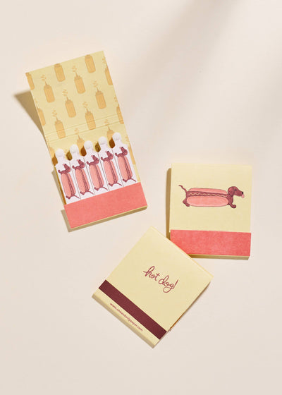 Hot Dog Printed 10 Stem Matchbook