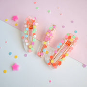 Funfetti Hair Clips: Rectangle