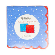 Americana Polka Dot Cocktail Napkin Set