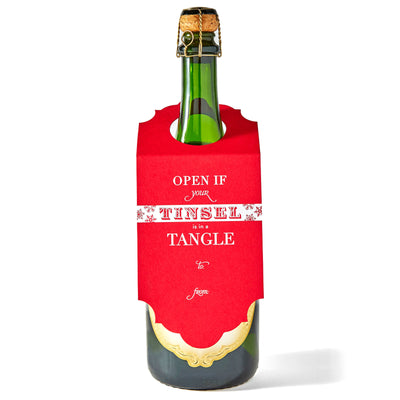 Tinsel in a Tangle | Wine & Spirit Tag