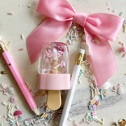 Pink Snowman Popsicle Lip Gloss