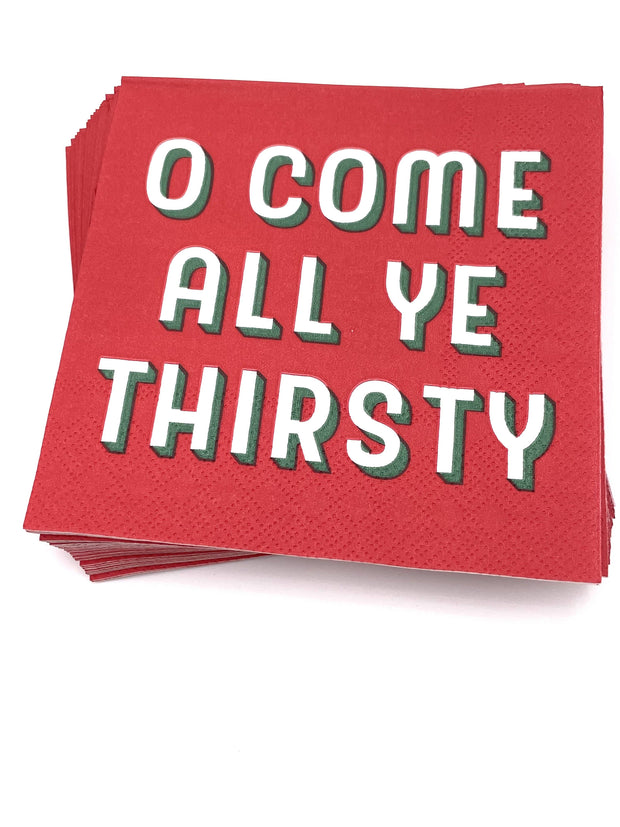 Funny Christmas Cocktail Napkins | All Ye Thirsty - 20ct