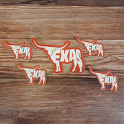 Texas Longhorn Bumper Sticker: Small - 2.75" Laptop Size