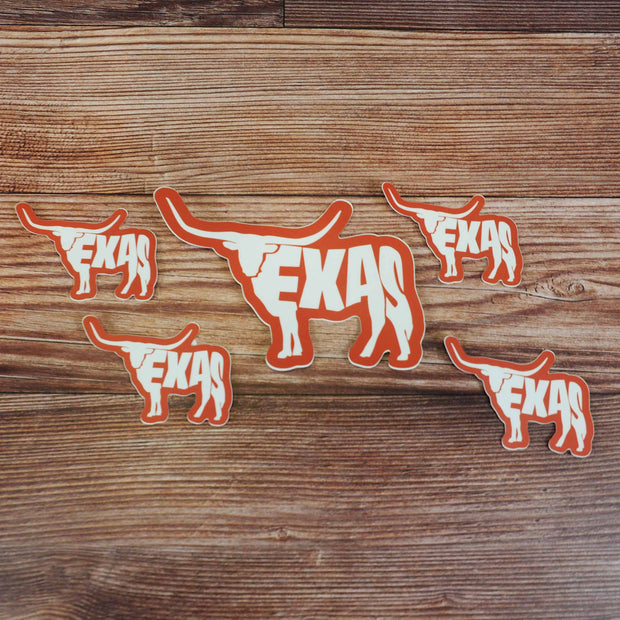 Texas Longhorn Bumper Sticker: Small - 2.75" Laptop Size