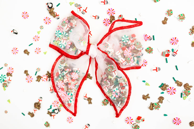 Mesh Shaker Bow - Whimsical Winter Wonderland: Clip