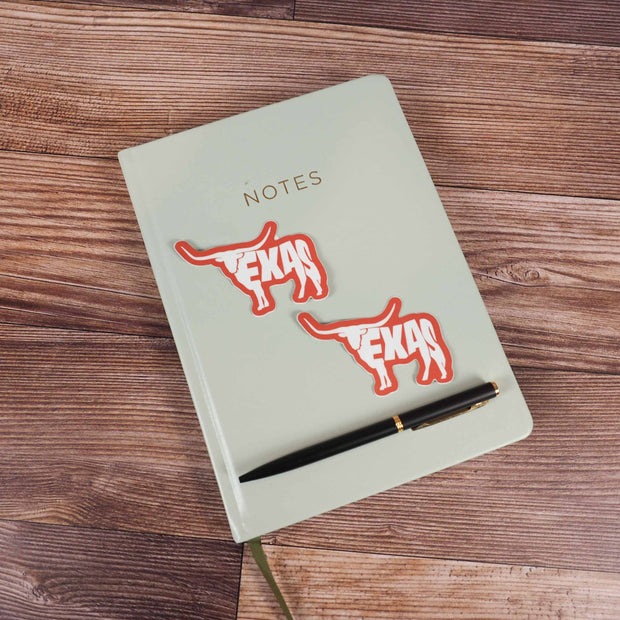 Texas Longhorn Bumper Sticker: Small - 2.75" Laptop Size