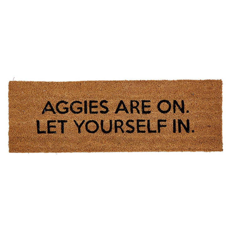 Door Mat - Aggies Are On