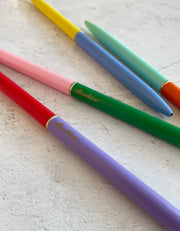 Rainbow Duo Tone Slim Pen, Set of Four