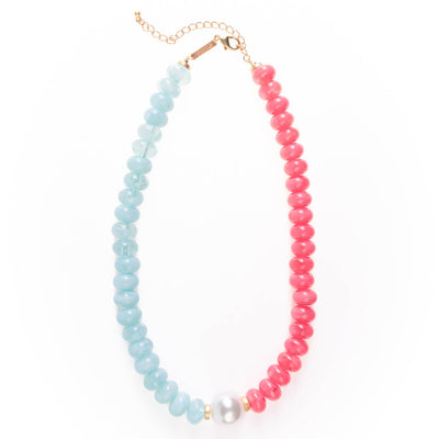Necklace Riley Aqua/Coral