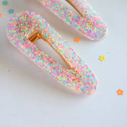 Birthday Cake Resin Hair Clips