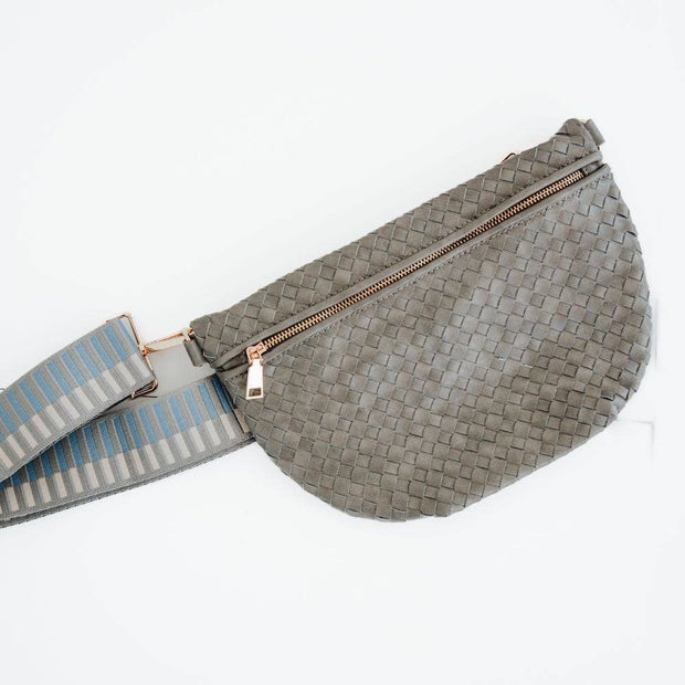 Westlyn Woven Bum Bag: Black