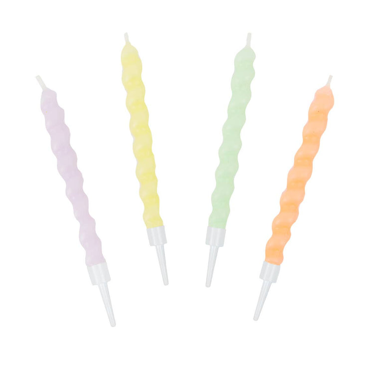 Twisted Pastel Birthday Candles | 8 Pack | Birthday Party |