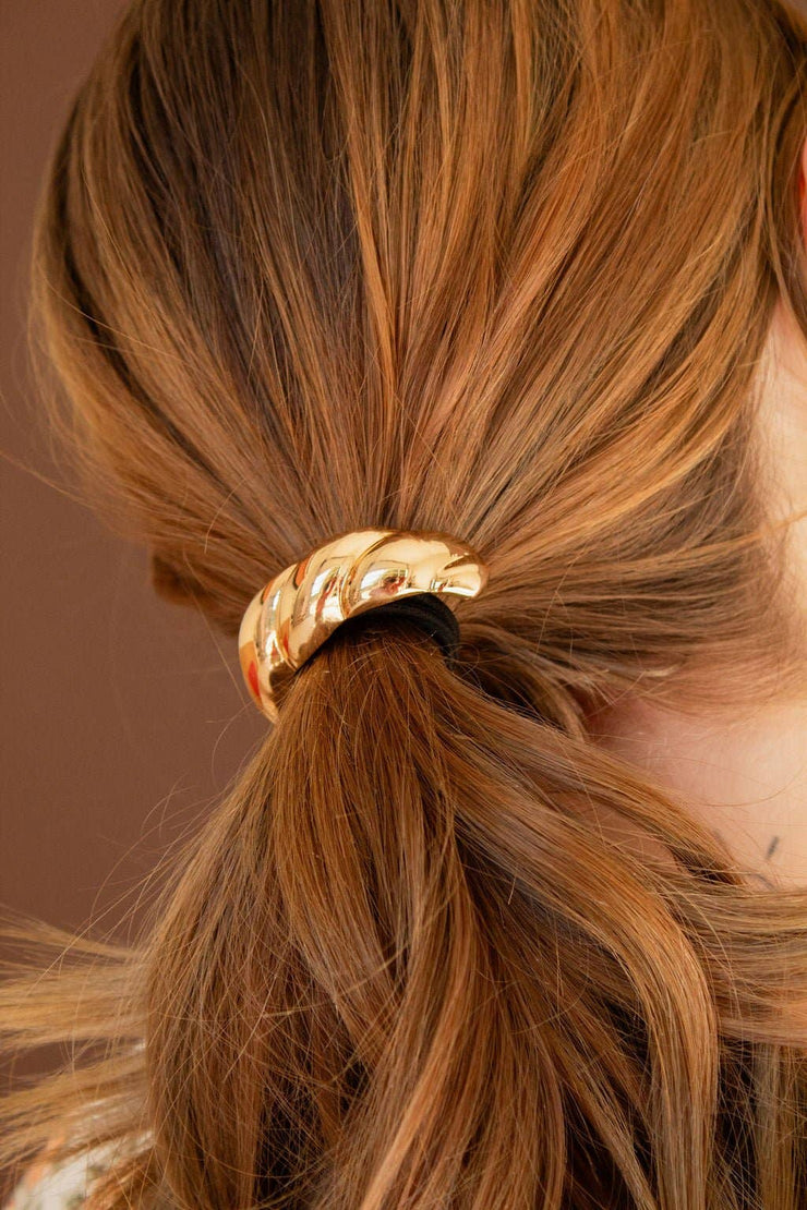 Spooky Spiral Hair Tie: Gold