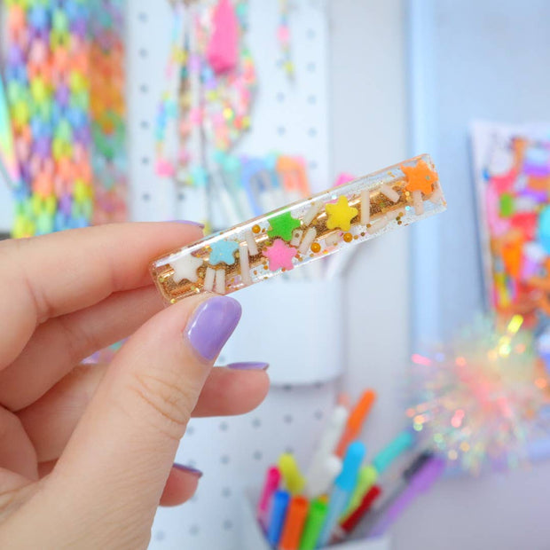 Magic Wand Resin Hair Clips: Rectangle