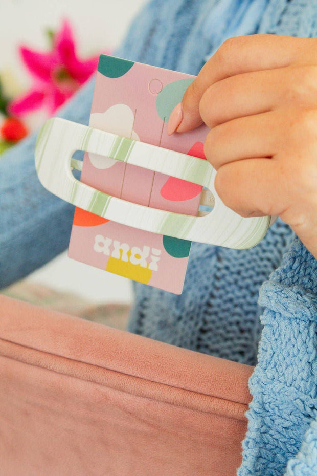 Oversized Flat Claw Clip: Amber Tortoise