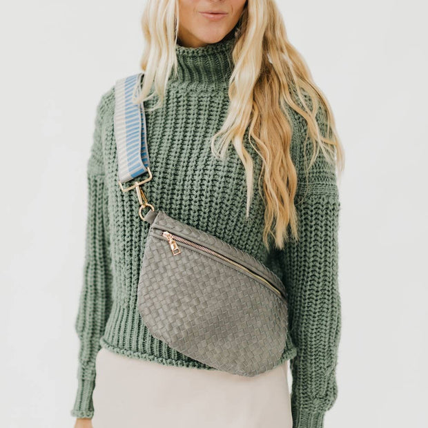 Westlyn Woven Bum Bag *NEW COLORS ADDED*: Metallic Gunmetal