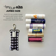 Blue Floral LippyClip KISS for Larger Lip Balms: Standard
