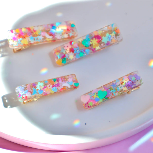 Mishmash Resin Mini Hair Clip Set