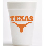 Texas Longhorns Styrofoam cups