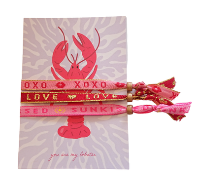 Bracelet Text Ribbon Greeting Card Lobster