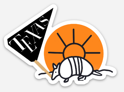 Texas Armadillo Sticker