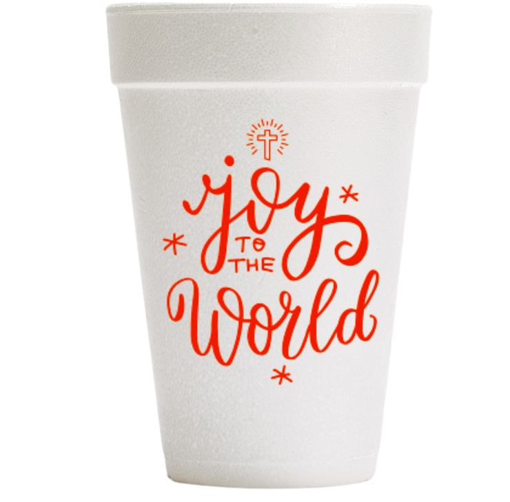 Joy to the World - Christmas Styrofoam Cup