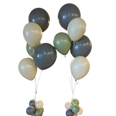 Mixed Sizes Helium Balloon Clusters