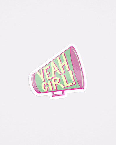 Yeah Girl Megaphone Sticker