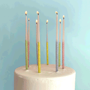 Single Glitter Beeswax Candles: Glitter Wish Candles