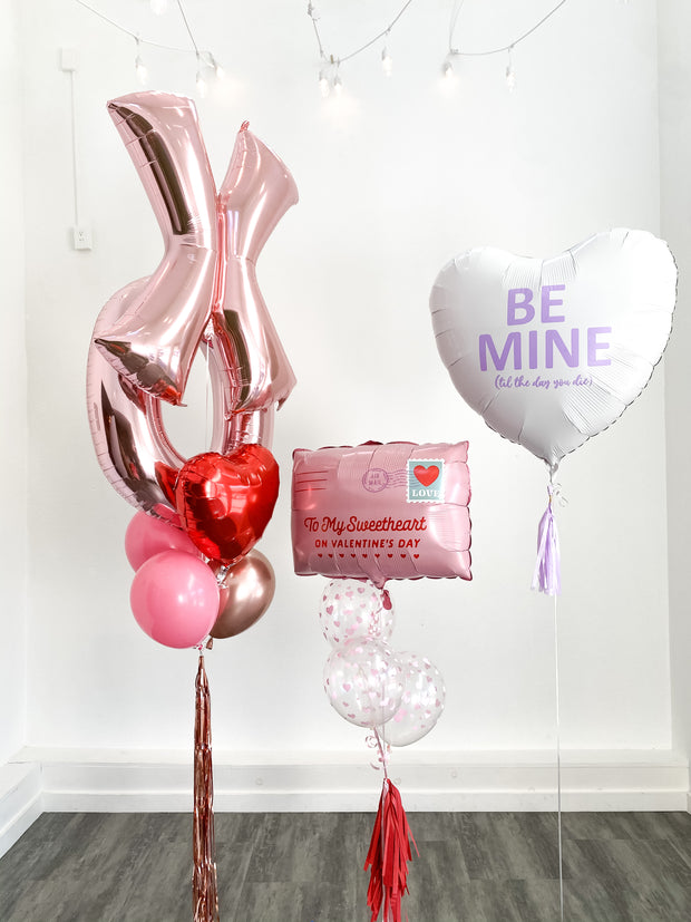 "All My X's (and O's) Live in Texas" Valentine's Helium Bundle