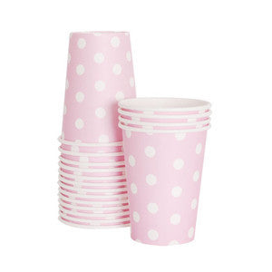 pink polka dot party cup
