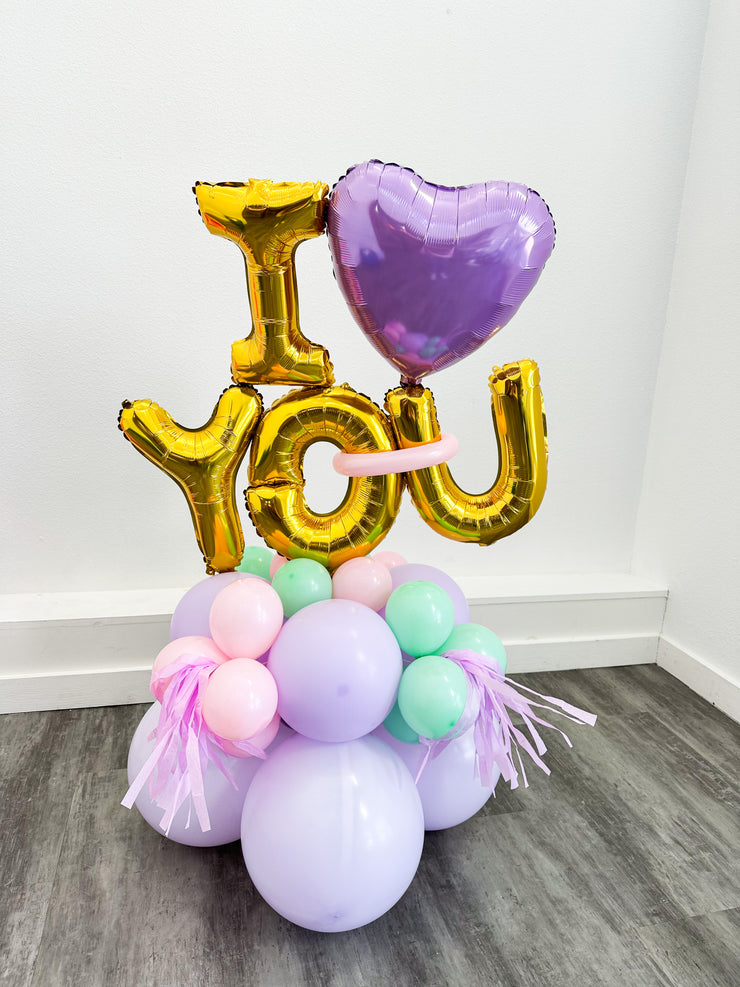 I Love You Balloon Centerpiece