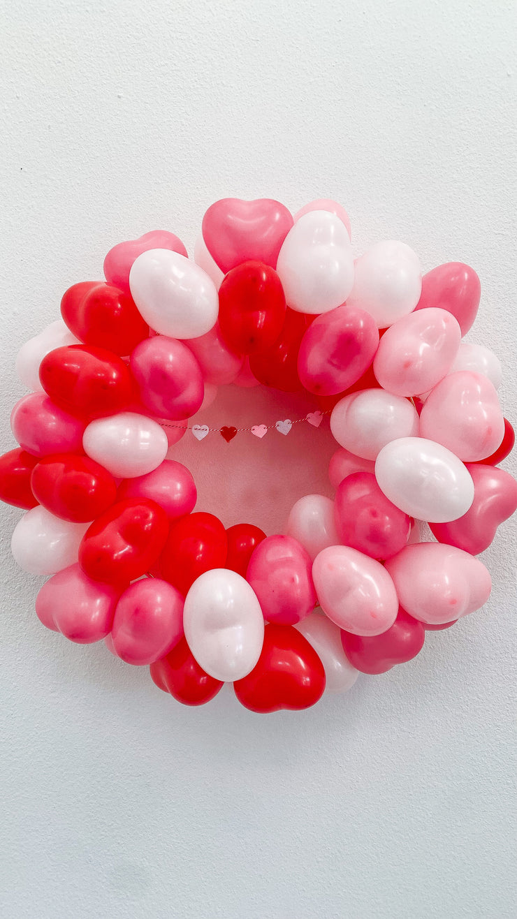 All Hearts Balloon Wreath