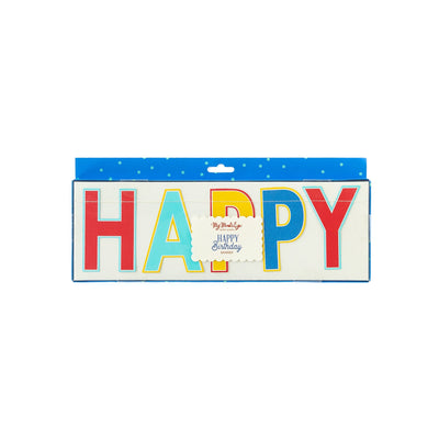 Blue Birthday "Happy Birthday" Banner