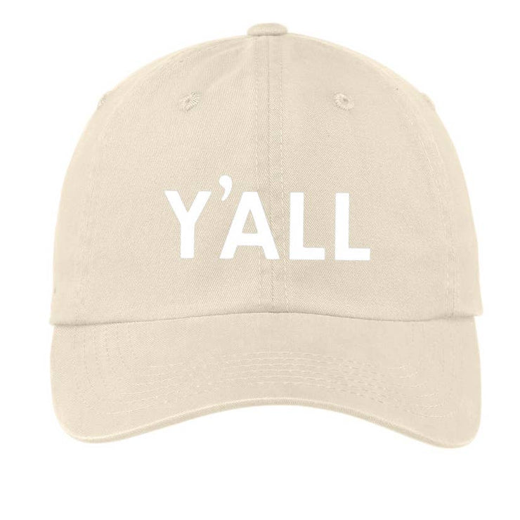 Y'all Baseball Cap: Oatmeal