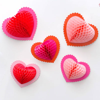 Honeycomb Scalloped Hearts